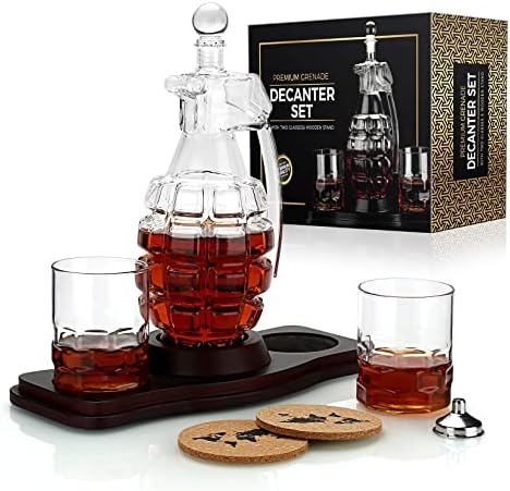Grenade Whisky Decanter with 2 Whisky Glasses Set 8 Grenade Whisky Decanter with 2 Whisky Glasses Set - Image 8