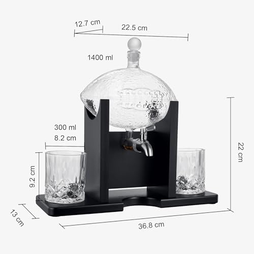 Football Whiskey Decanter Set for Men 3 Football Whiskey Decanter Set for Men - Image 3