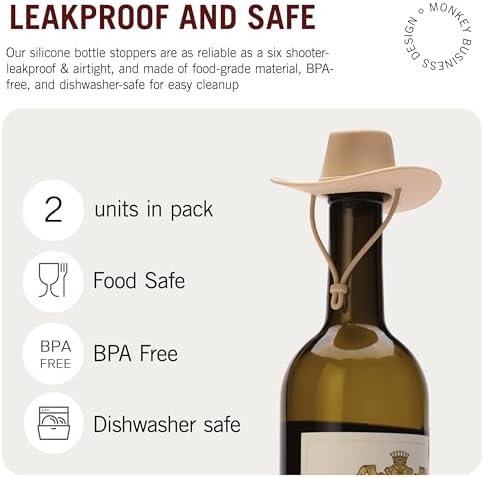 Monkey Business Howdy Cowboy Hat Wine Stoppers 5 Monkey Business Howdy Cowboy Hat Wine Stoppers - Image 5