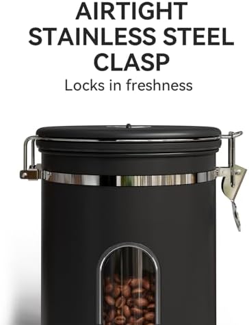 Coffee Canister with Window,Airtight Stainless Steel Pantry Container 5 Coffee Canister with Window,Airtight Stainless Steel Pantry Container - Image 5