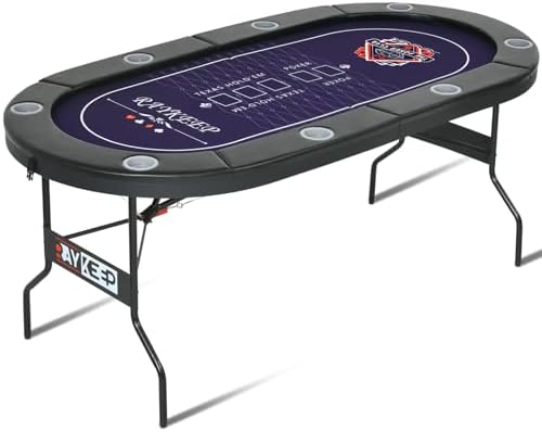 71 Inch Poker Table Foldable Casino Grade Felt