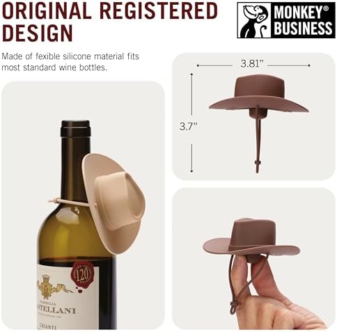 Monkey Business Howdy Cowboy Hat Wine Stoppers 3 Monkey Business Howdy Cowboy Hat Wine Stoppers - Image 3