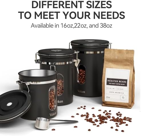 Coffee Canister with Window,Airtight Stainless Steel Pantry Container 7 Coffee Canister with Window,Airtight Stainless Steel Pantry Container - Image 7