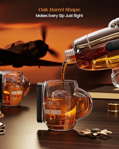 Fighter Aircraft Whiskey Decanter Set with 2 Detachable Glasses 6 Fighter Aircraft Whiskey Decanter Set with 2 Detachable Glasses - Image 6
