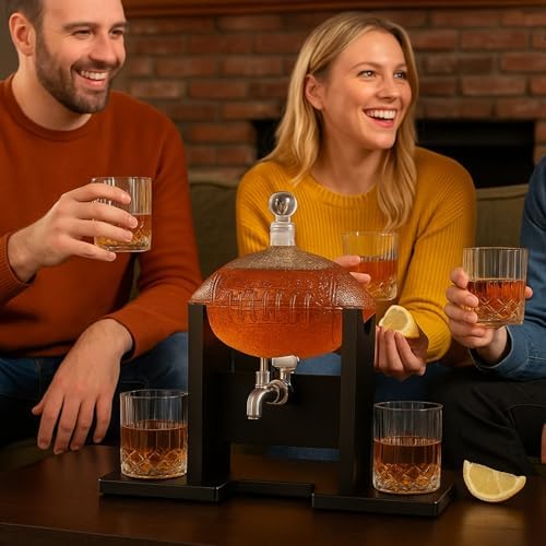 Football Whiskey Decanter Set for Men 5 Football Whiskey Decanter Set for Men - Image 5