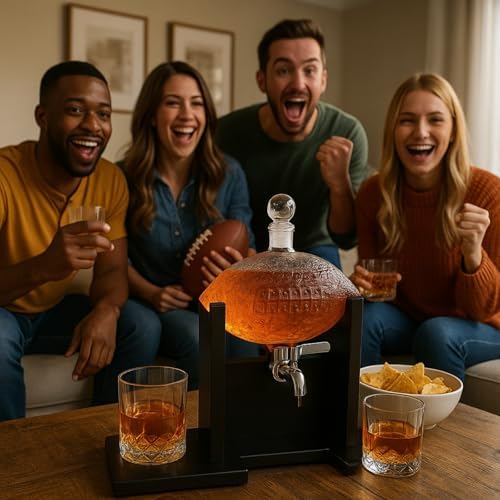 Football Whiskey Decanter Set for Men 4 Football Whiskey Decanter Set for Men - Image 4