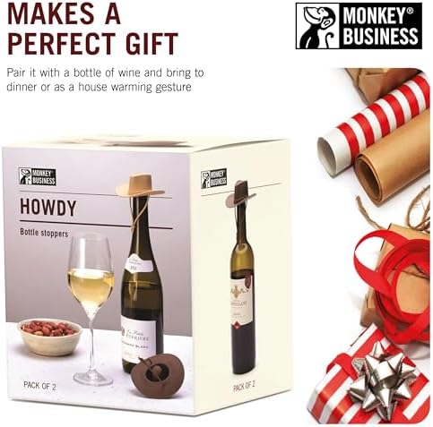 Monkey Business Howdy Cowboy Hat Wine Stoppers 6 Monkey Business Howdy Cowboy Hat Wine Stoppers - Image 6