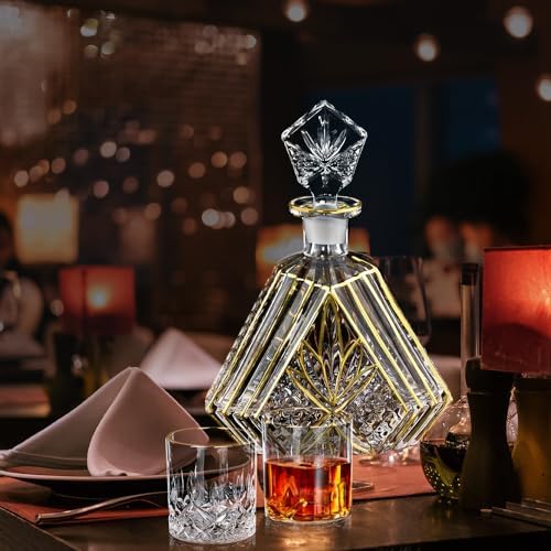 Hand-painted Old fashioned Gold Decanter Set 5 Hand-painted Old fashioned Gold Decanter Set - Image 5